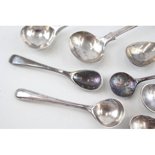 53 - 8 x .925 sterling condiment spoons inc georgian