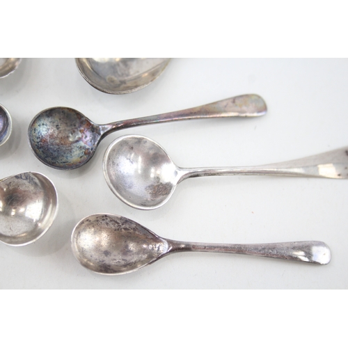 53 - 8 x .925 sterling condiment spoons inc georgian