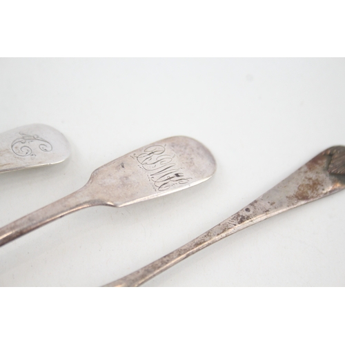 53 - 8 x .925 sterling condiment spoons inc georgian