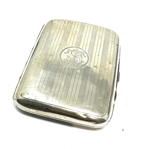 4 - Silver cigarette case Birmingham silver hallmarks weight 92g