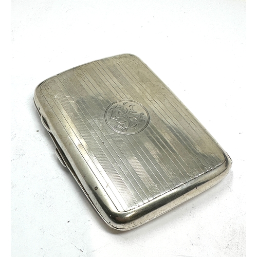 4 - Silver cigarette case Birmingham silver hallmarks weight 92g