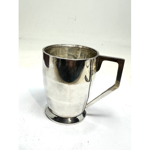 5 - Vintage sterling silver mug Birmingham silver hallmarks weight 108g