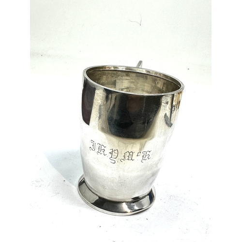 5 - Vintage sterling silver mug Birmingham silver hallmarks weight 108g