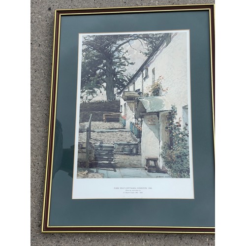 275 - Vintage gilt framed oil painting and a framed print largest measures 22 inches tall by 16 wide