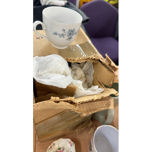 245 - Large selection of miscellaneous to include Leonardo lady figurines, vintage dog toy, china, animal ... 