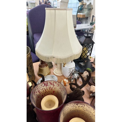 245 - Large selection of miscellaneous to include Leonardo lady figurines, vintage dog toy, china, animal ... 