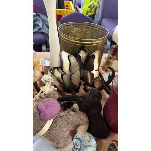 245 - Large selection of miscellaneous to include Leonardo lady figurines, vintage dog toy, china, animal ... 