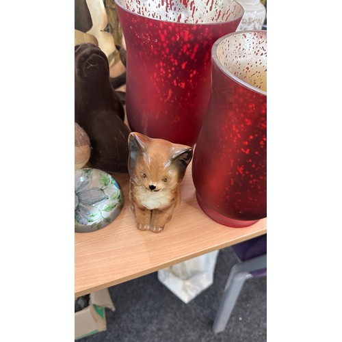 245 - Large selection of miscellaneous to include Leonardo lady figurines, vintage dog toy, china, animal ... 