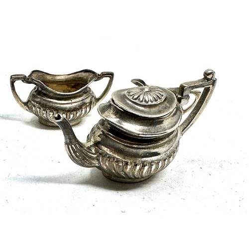 6 - Vintage silver miniature tea service London silver hallmarks