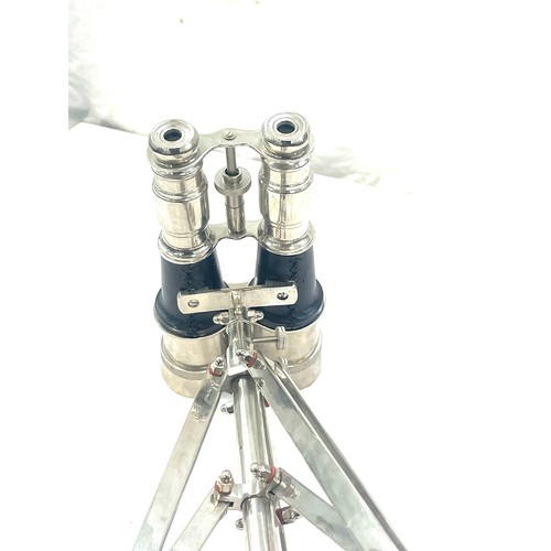 10A - Pair of binoculars on a tripod stand height 13 inches