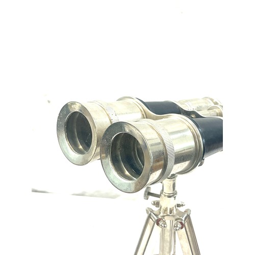 10A - Pair of binoculars on a tripod stand height 13 inches