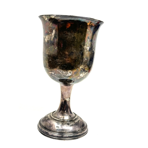 9 - Large georgian silver goblet measures height 19cm by 10.5cm diameter weight 200g