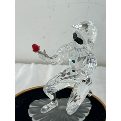 23 - Swarovski figure Harlequin and one other - tallest measures approx 10 inches tall