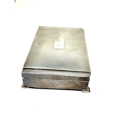 15 - Large silver cigarette box measures approx 16cm by 11cm