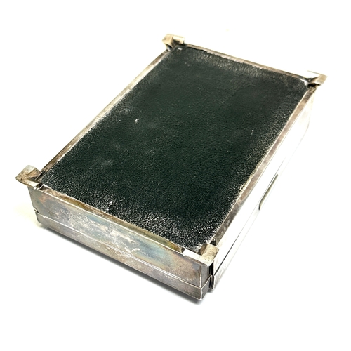 15 - Large silver cigarette box measures approx 16cm by 11cm