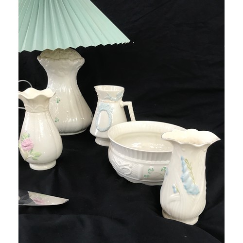 231 - Selection of Belleek pottery, A/F