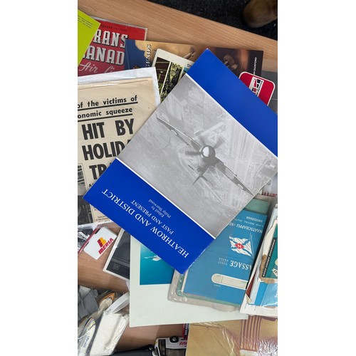 237 - A mix of over 200 air craft and airline ephemera including log books, give aways, tickets, photos, m... 