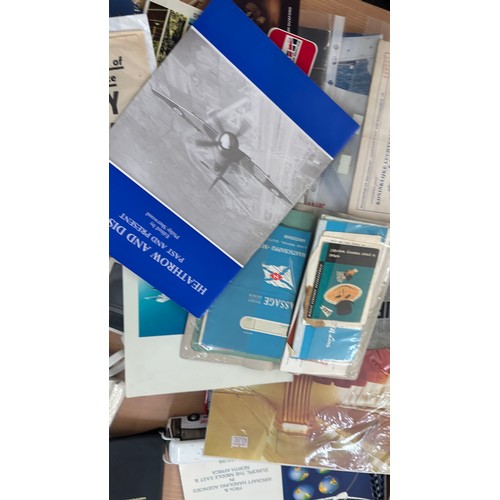 237 - A mix of over 200 air craft and airline ephemera including log books, give aways, tickets, photos, m... 