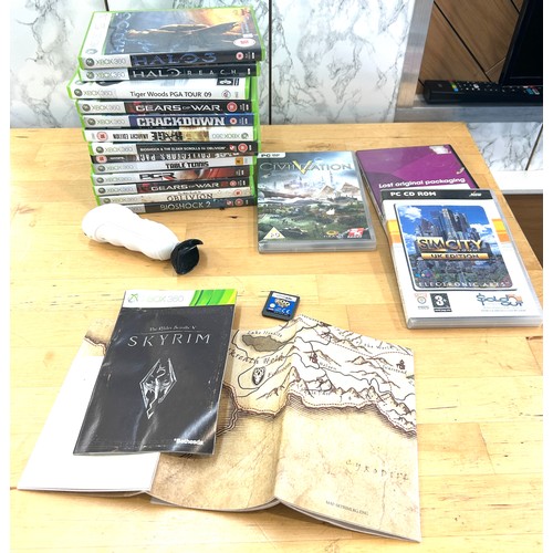 3 - Selection of Xbox 360 games and PC games to include Halo, Crackdown, Gears of war etc all untested