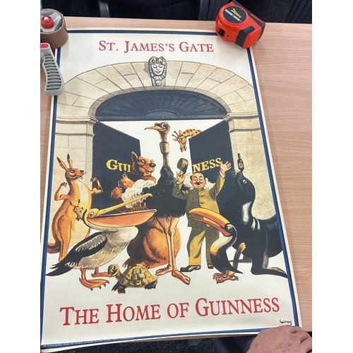 39 - Three boxed Guinness posters