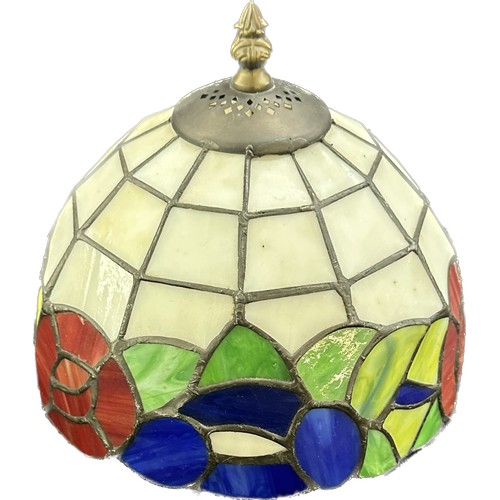 31 - 2 small tiffany style glass table lamp shades, approximate height 8 inches and diameter of  9 inches... 