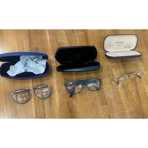 619 - Selection of designer glasses includes Diesel;, Emporio Armani etc