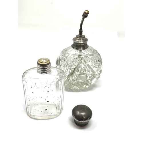 21 - Antique silver top perfume bottles