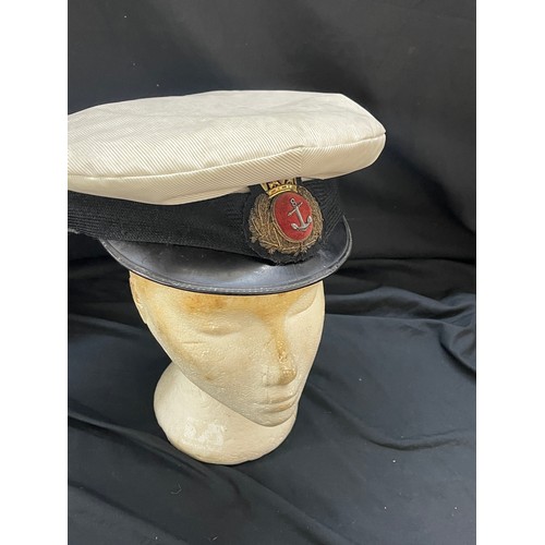 112 - WW2 Merchant navy tunic, 2 hats and a cravat