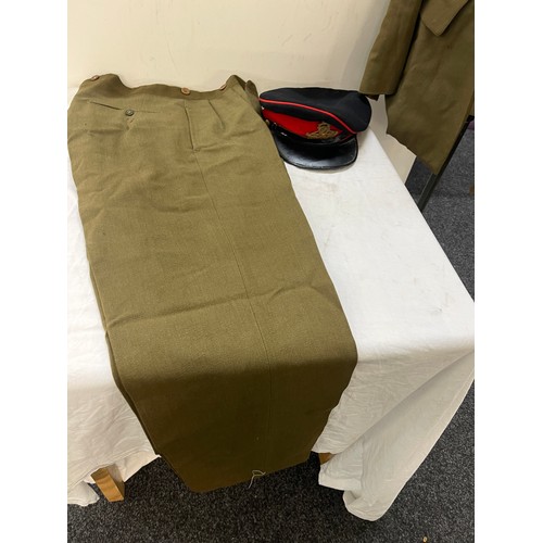 240 - WW2 R A tunic, trousers and hat