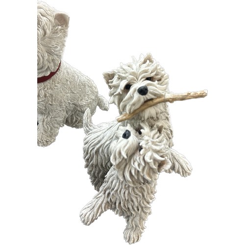 15 - Selection of terrier dog figures largest measures approx 9 inches tall