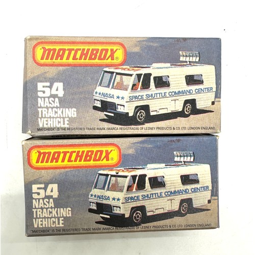 163 - 2 boxed Matchbox 54 Nasa tracking vehicle 1981