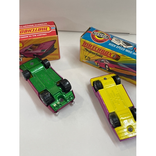 234 - Two boxed Matchbox cars includes new 39 Clipper Rola Matics 1973 and  superfast 75 alfa carabo