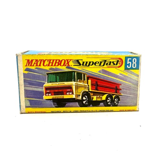 164 - Matchbox Superfast No 58 DAF Girder Truck In Original Box