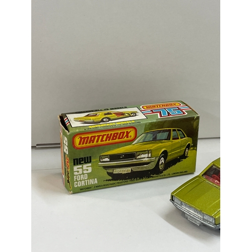 176 - Boxed Matchbox 55 Ford Cortina, superfast 1973