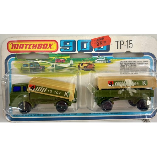 189 - 1978 Matchbox carded 900 military Series TP12, TP13, TP15