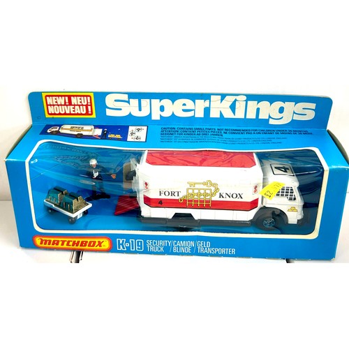 193 - 1981 Matchbox Superkings K 11 Dodge delivery van truck in original box, 1978 SuperKings K19 Security... 