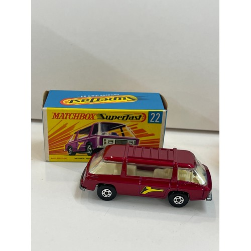 221 - Two Boxed Match box Super fast cars includes 1970 Freeman inter city and 24 team match box