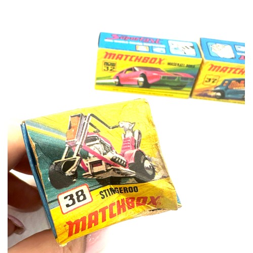 198 - Selection of Three Matchbox superfast cars includes 32 Maserati Bora, 37 Soopa Coopa and 38 Stingero... 