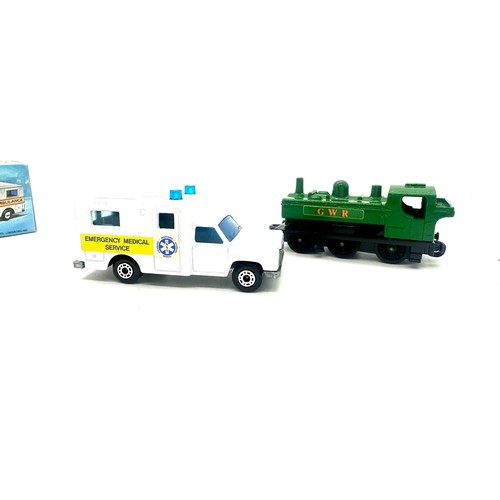 196 - Two Boxed Matchbox 75 collection cars includes 41 Super fast Ambulance and 47 locomotive 1978