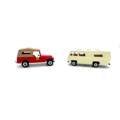 203 - Two Boxed Matchbox 75 collection cars includes 53 superfast CJ-6 Jeep and 54 Mobile home 1977 and 19... 