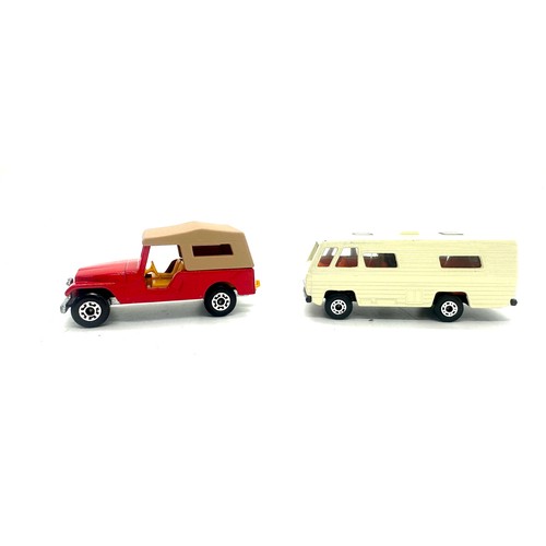 203 - Two Boxed Matchbox 75 collection cars includes 53 superfast CJ-6 Jeep and 54 Mobile home 1977 and 19... 