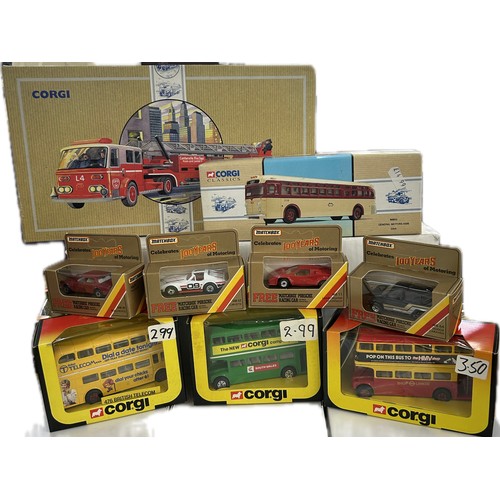 182 - Selection of orignally boxed Corgi and MAtchbox vehile sets to include Corgi fire vehicle 97321, Nus... 