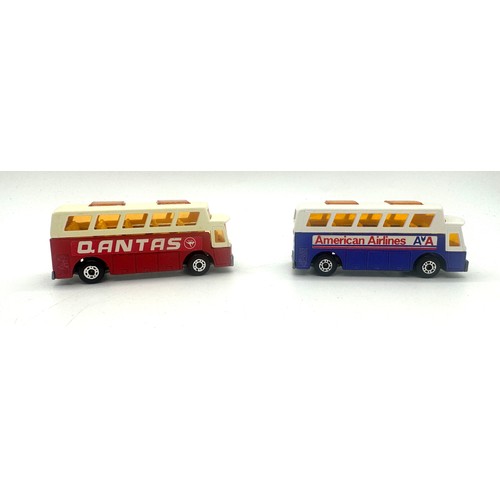 223 - Two Boxed Matchbox 75 collection cars 65 Airport coach, super fast 1978