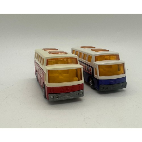 223 - Two Boxed Matchbox 75 collection cars 65 Airport coach, super fast 1978