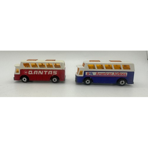 223 - Two Boxed Matchbox 75 collection cars 65 Airport coach, super fast 1978