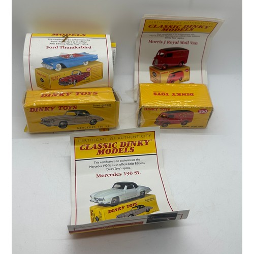 114 - Selection of Boxed Dinky Toys includes Mercedes 190 sl 526 and 260 Auto poste, Dinky Fiat 600d and S... 