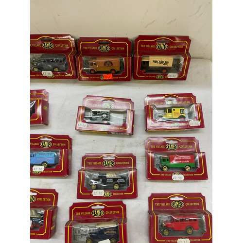 218 - Selection of 18 Corgi Cameo the village collection advertising vehicles