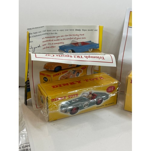 109 - Selection of Boxed Dinky Toys includes 111 Triumph TR2 Sports and 25B Fourgon Tole