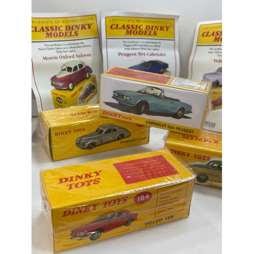 106 - Selection of Boxed Dinky Toys  includes 184 Volvo 122s and Cabriolet 504 peugeot, Dinky 39F and Sink... 