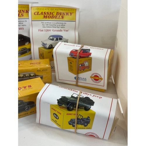 100 - Selection of Boxed Dinky Toys includes 24b Berline 403 peugeot and 531 Avec glaces etc